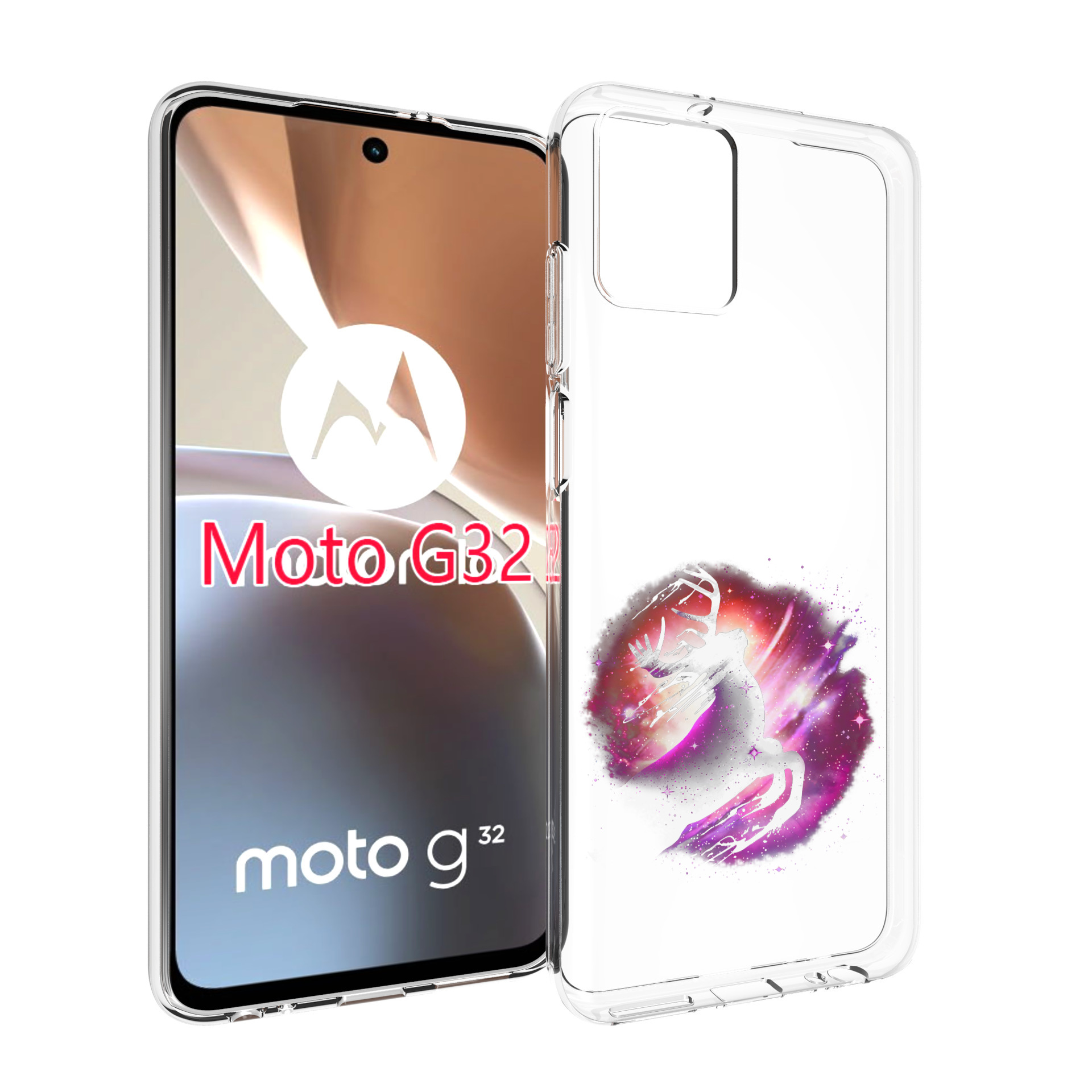 

Чехол MyPads звездный олень для Motorola Moto G32, Прозрачный, Tocco