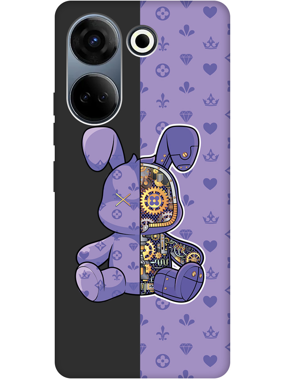 

Силиконовый чехол на Tecno Camon 20 / 20 Pro с принтом матовый черный 790392, Черный;фиолетовый, 772566071