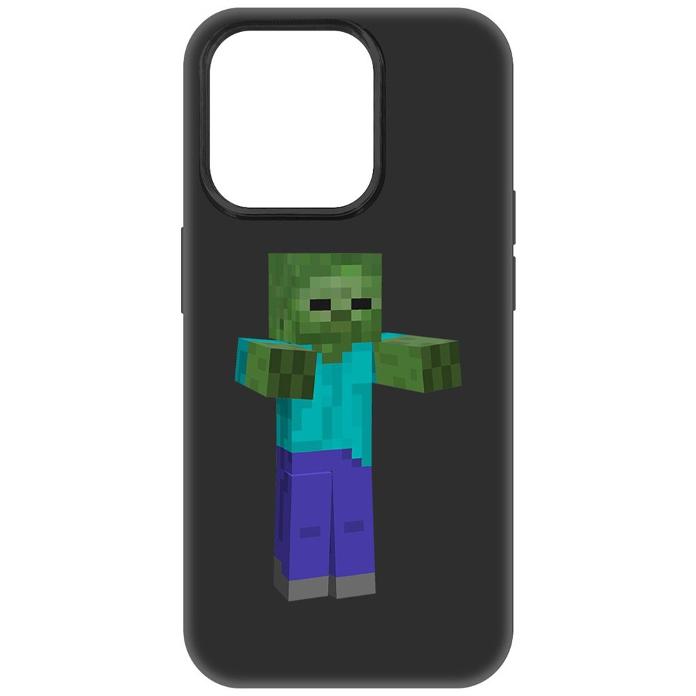 

Чехол-накладка Krutoff Soft Case Minecraft-Гигант для iPhone 15 Pro черный