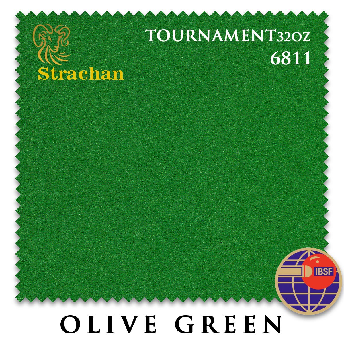 фото Wsp textiles ltd-strachan сукно strachan snooker 6811 tournament 32oz 193см olive green wsp textiles ltd-strachan (великобритания)