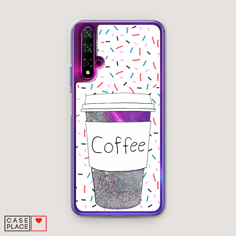 

Чехол Awog на Honor 20/Huawei Nova 5T "Coffee прозрачный стакан", Разноцветный, 610591-1