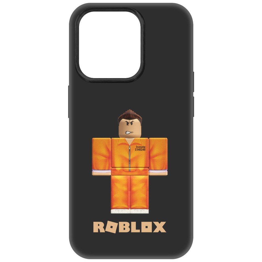 

Чехол-накладка Krutoff Soft Case Roblox-Заключенный для iPhone 15 Pro черный