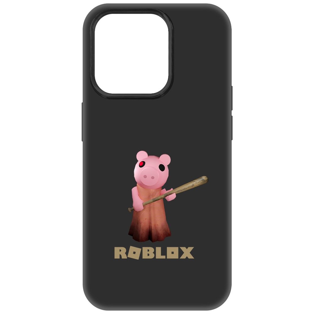 

Чехол-накладка Krutoff Soft Case Roblox-Пигги для iPhone 15 Pro черный