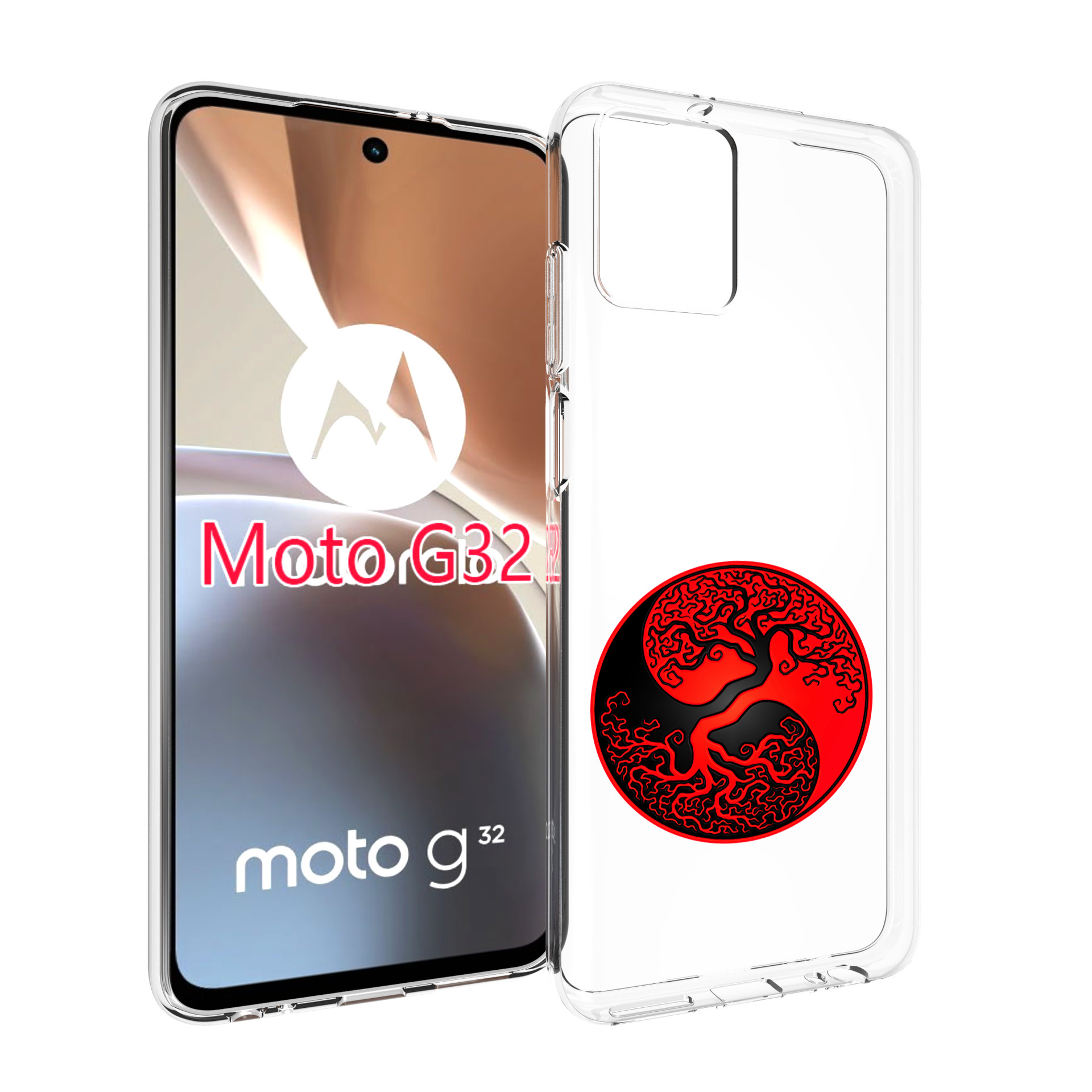 

Чехол MyPads инь янь дерево для Motorola Moto G32, Прозрачный, Tocco