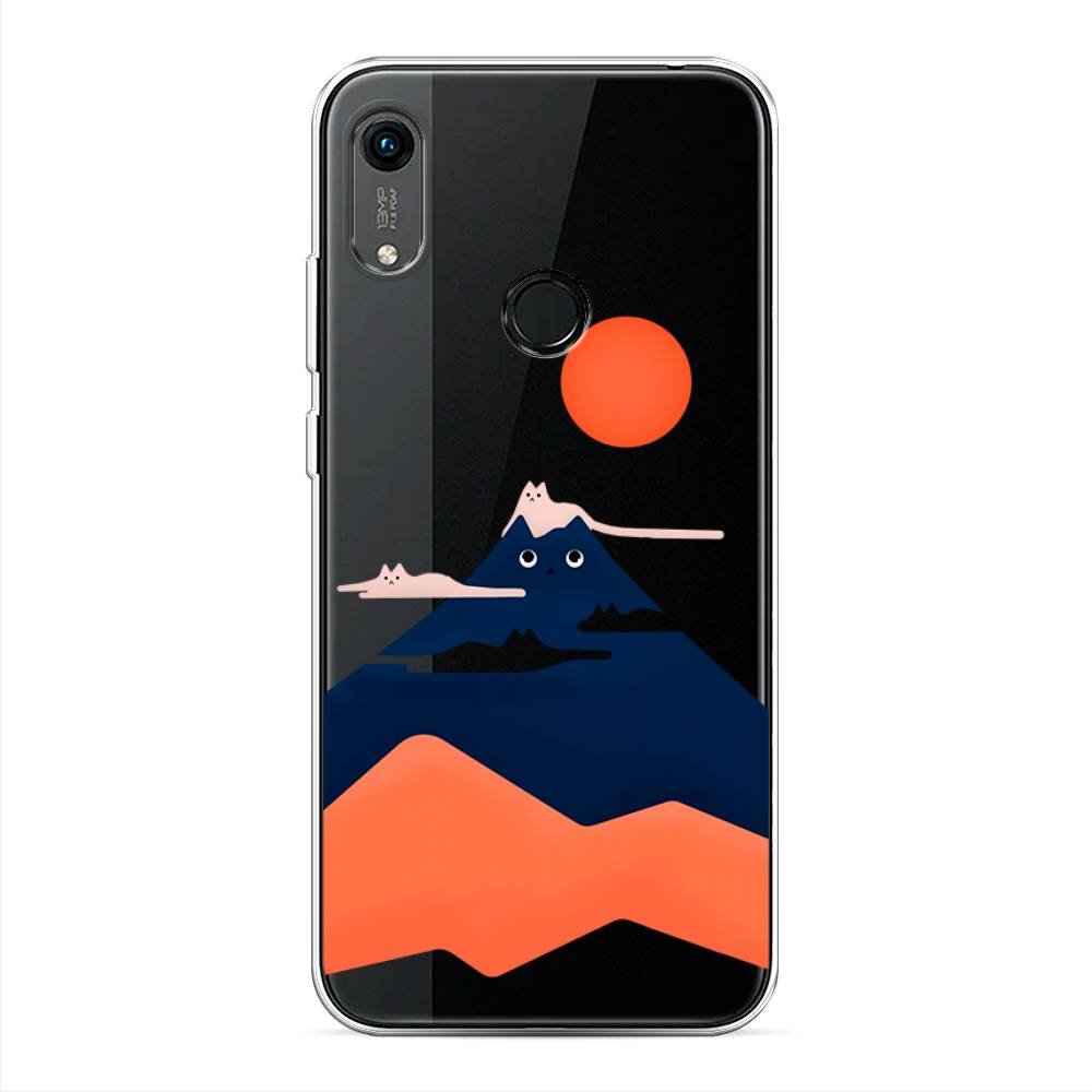 

Чехол на Huawei Y6 2019 "Кот-гора", Черный;оранжевый, 611550-4