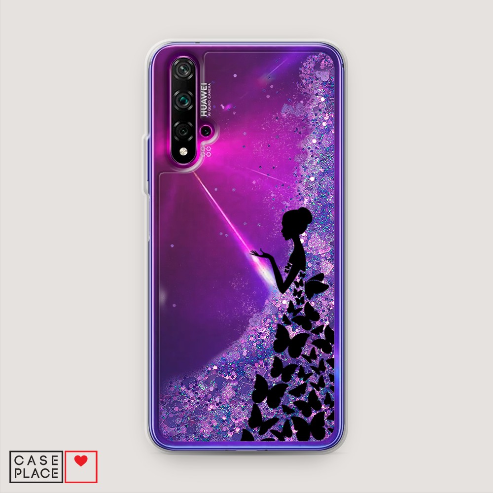 

Чехол Awog на Honor 20/Huawei Nova 5T "Дама в бабочках", Разноцветный, 610592-1