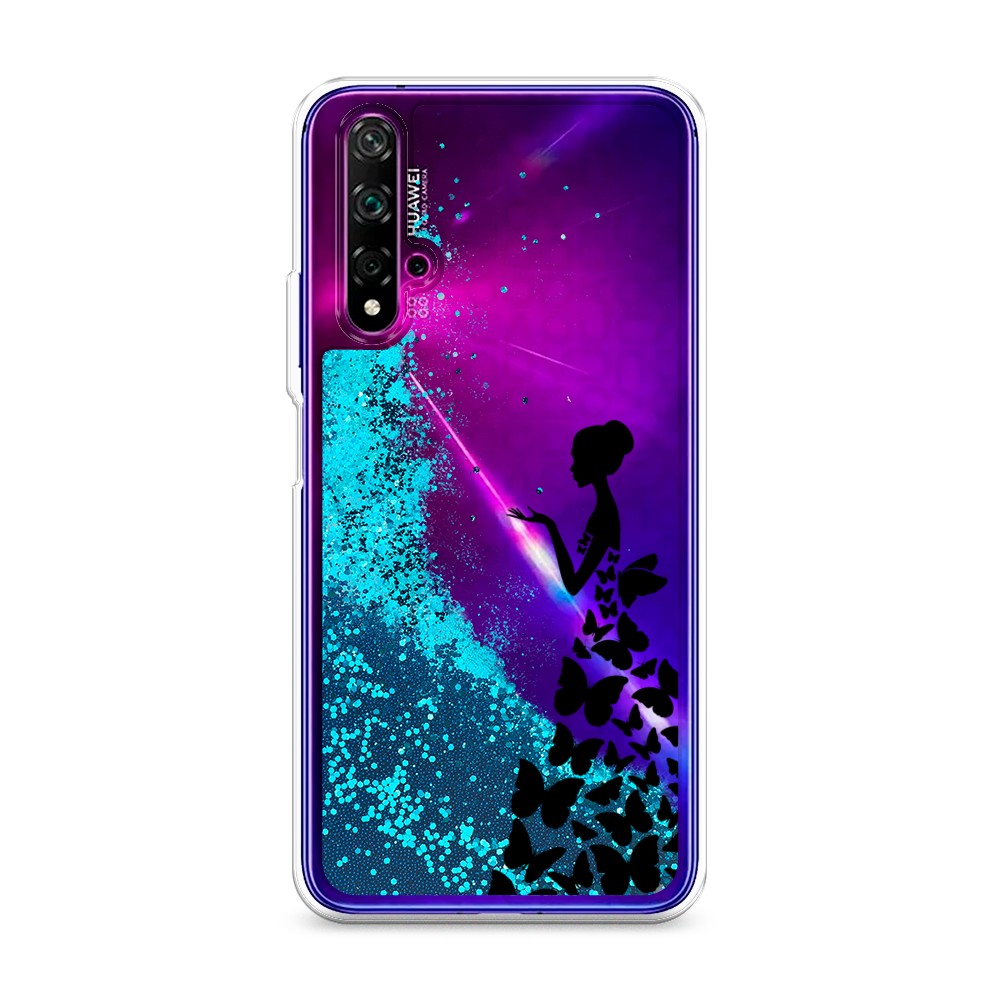 

Чехол Awog на Honor 20/Huawei Nova 5T "Дама в бабочках", Разноцветный, 610593-1