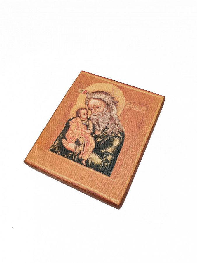 

Икона Симеон (Семен) Богоприимец, под старину, 10х12 см