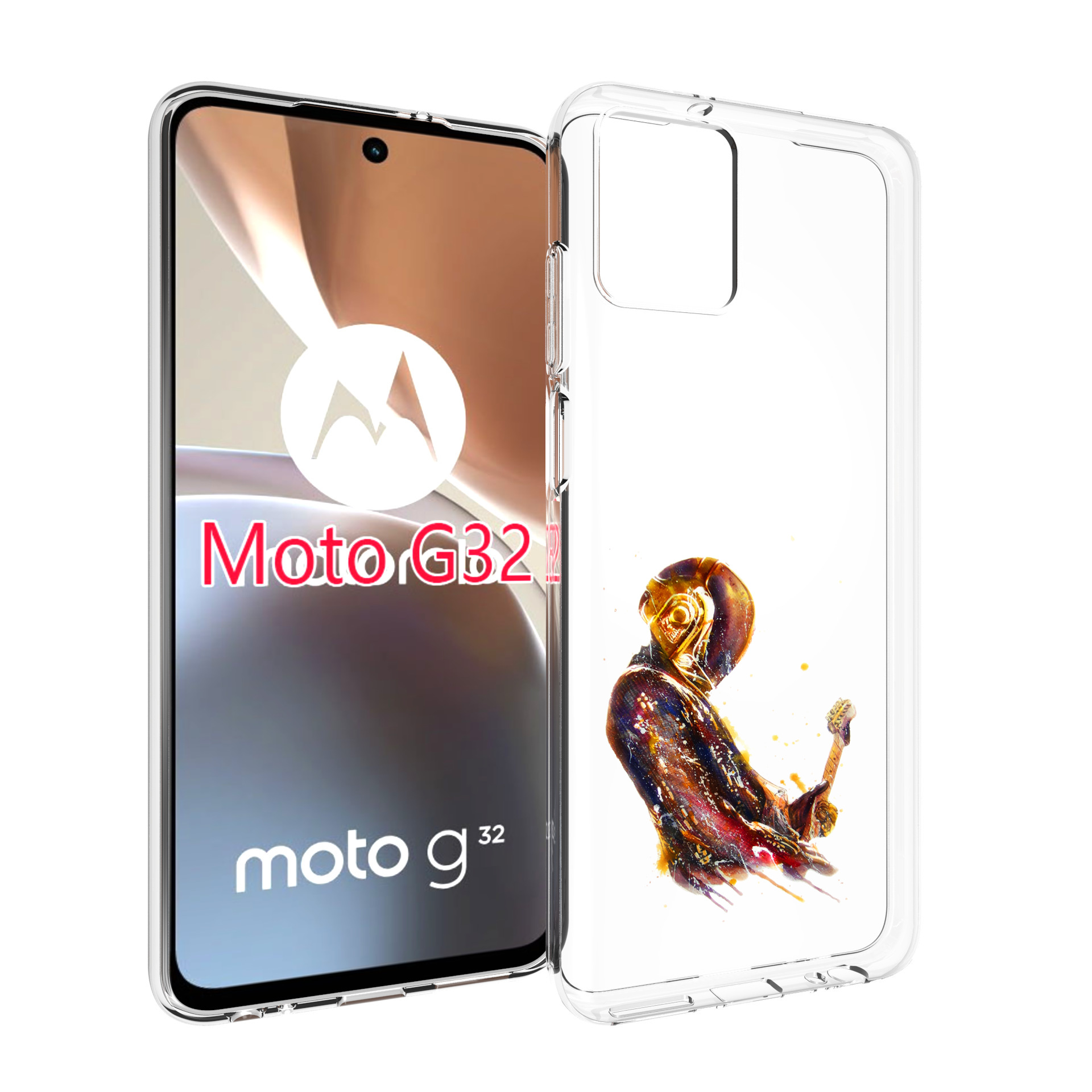

Чехол MyPads космо-музыкант для Motorola Moto G32, Прозрачный, Tocco