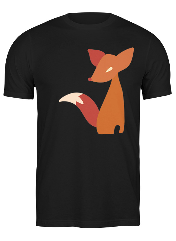 

Футболка мужская Printio Fox here черная L, Черный, Fox here
