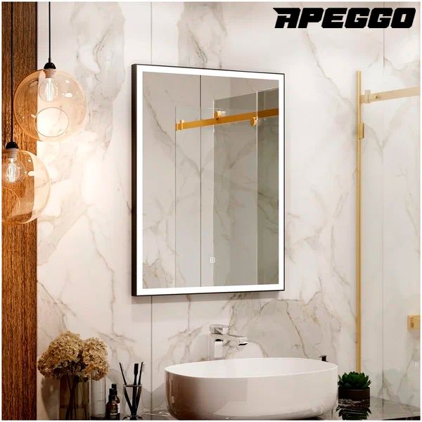 

Зеркало Apeggo Clelia Led 700x800, черный, Clelia