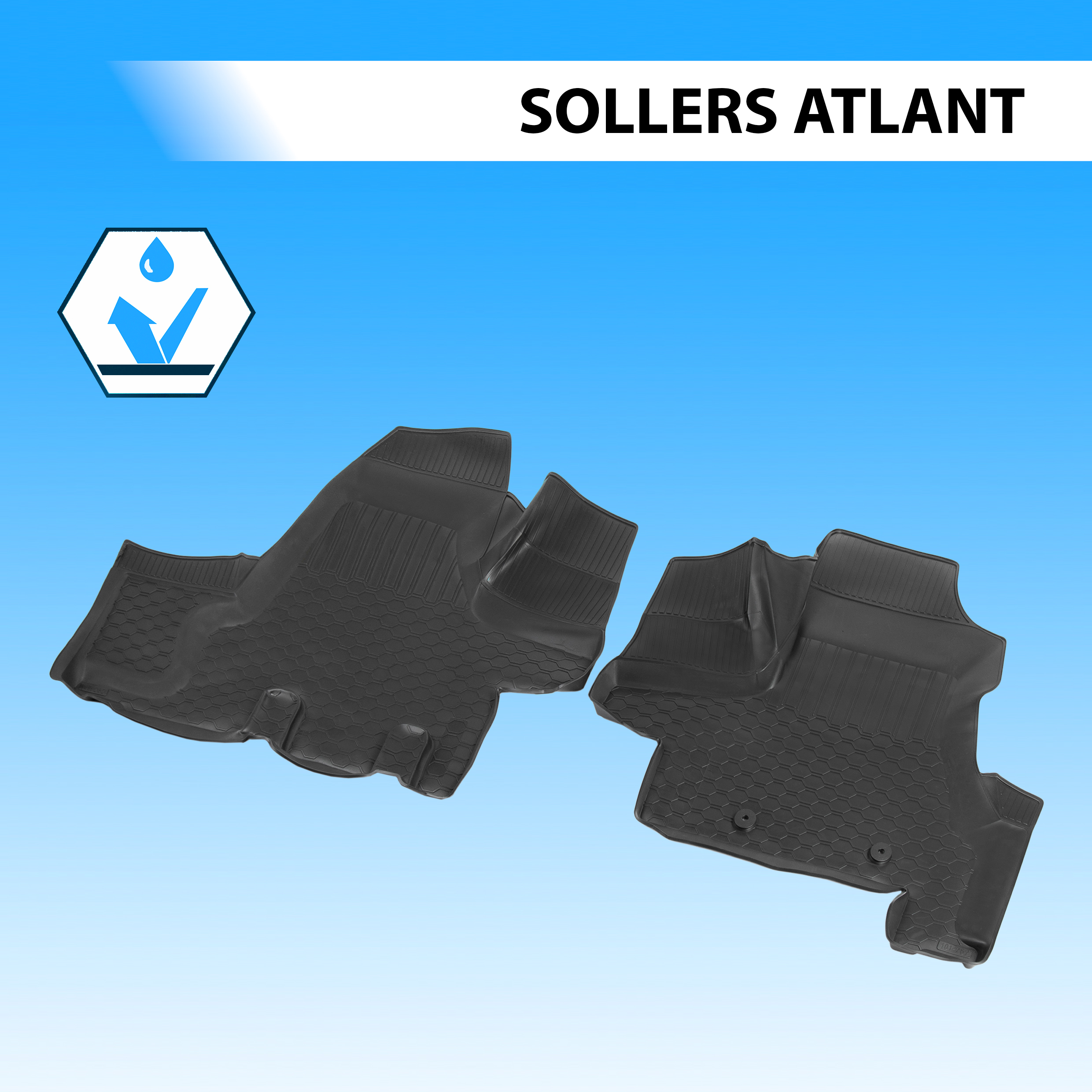 

Коврики в салон автомобиля Rival Sollers Atlant ЦМФ 2023-, полиуретан, 2 части, 11601001