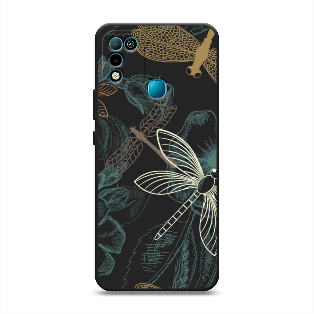 

Чехол Awog на Infinix Hot 10 Play/Hot 11 Play "Тени стрекоз", Разноцветный, 3100852-1