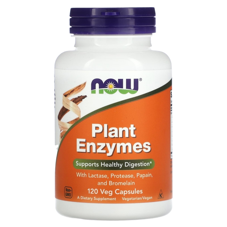 

Комплекс папаин и бромелаина NOW Plant enzymes 120 веганских капсул