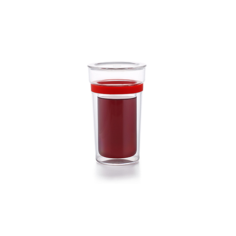 фото Стакан с крышкой samadoyo double-wall cup clear/red, м-s'082b