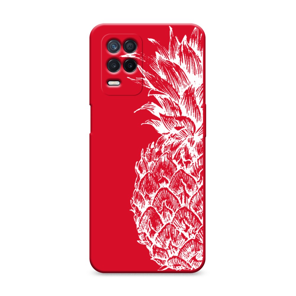 

Чехол Awog на Realme 8 5G/Narzo 30 5G "Ананас графика белая", Разноцветный, 257153-1
