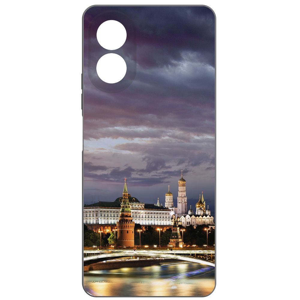 Чехол-накладка Krutoff Soft Case Россия, Московский Кремль для Oppo A18 черный