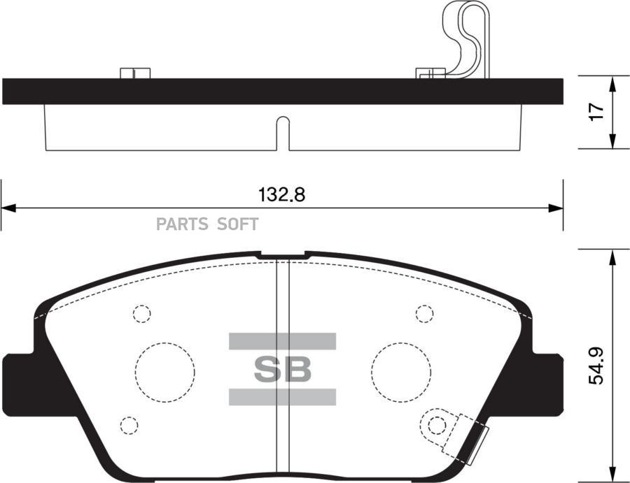 

Тормозные колодки Sangsin brake передние для Kia Optima 2012- sp1397