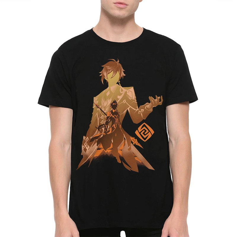 

Футболка мужская Dream Shirts Genshin Impact Аниме черная L, Черный, Genshin Impact Аниме