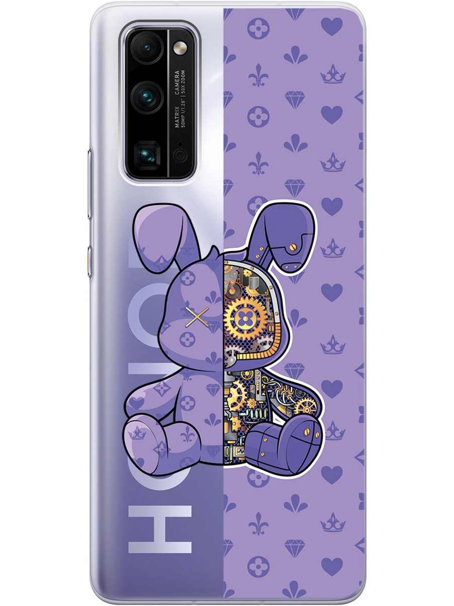 

Силиконовый чехол на Honor 30 Pro+ с принтом "Сиреневый Кролик с механизмом" прозрачный, Фиолетовый;прозрачный, 722945971