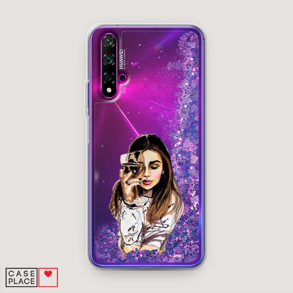 

Чехол Awog на Honor 20/Huawei Nova 5T "Девушка с бокалом", Разноцветный, 610592-1
