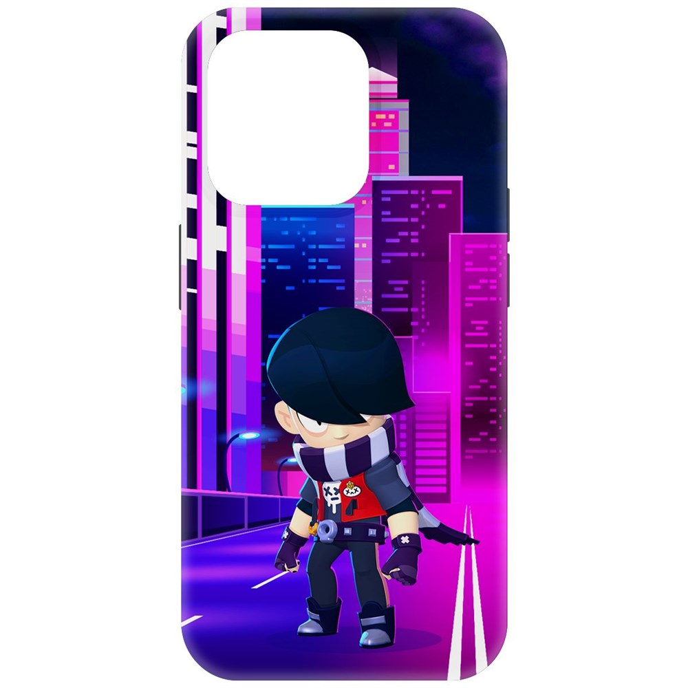 

Чехол-накладка Krutoff Soft Case Brawl Stars - Эдгар для iPhone 15 Pro черный