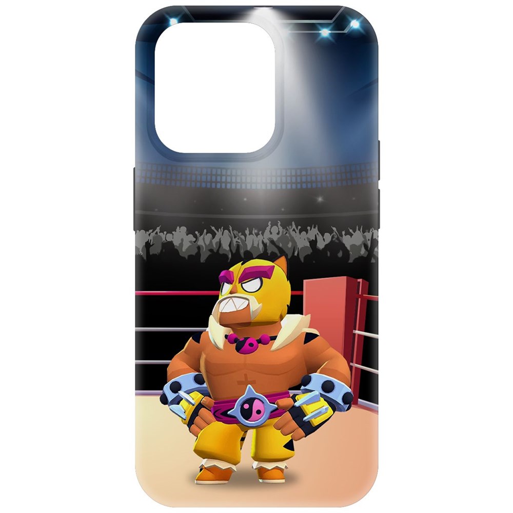 

Чехол-накладка Krutoff Soft Case Brawl Stars - Эль Тигро для iPhone 15 Pro черный