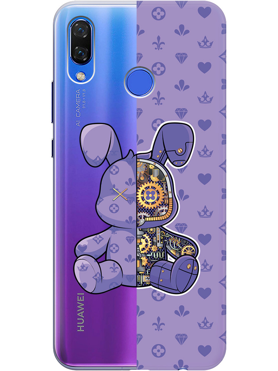 

Силиконовый чехол на Huawei Nova 3 с принтом "Сиреневый Кролик с механизмом" прозрачный, Фиолетовый;прозрачный, 718981171