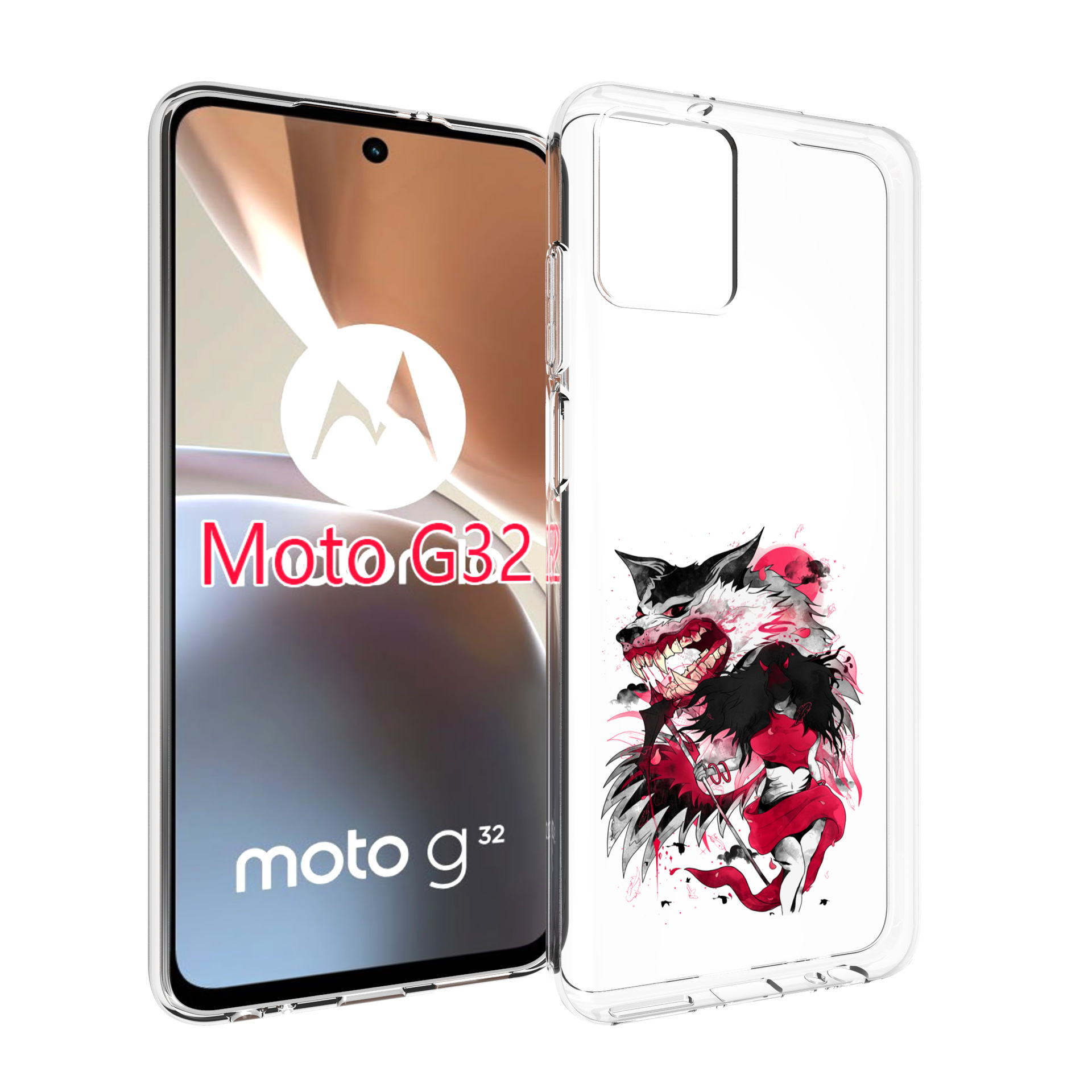 

Чехол MyPads красная шапочка для Motorola Moto G32, Прозрачный, Tocco