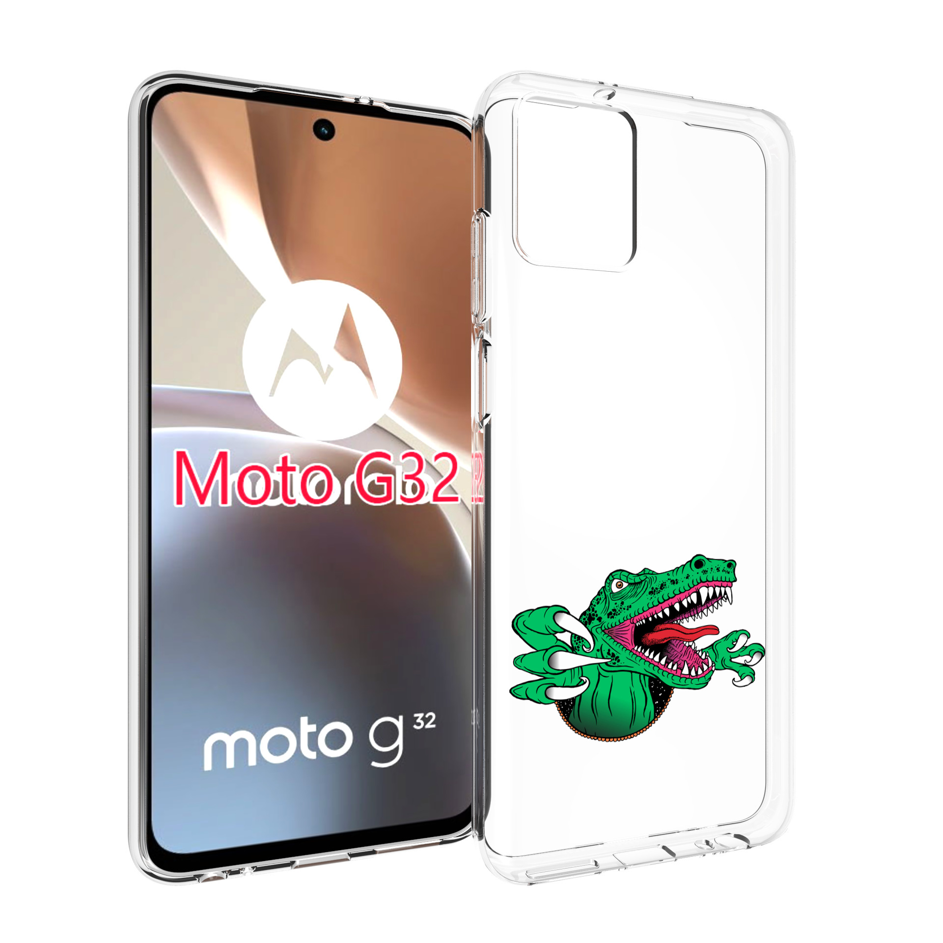 

Чехол MyPads крокодил для Motorola Moto G32, Прозрачный, Tocco