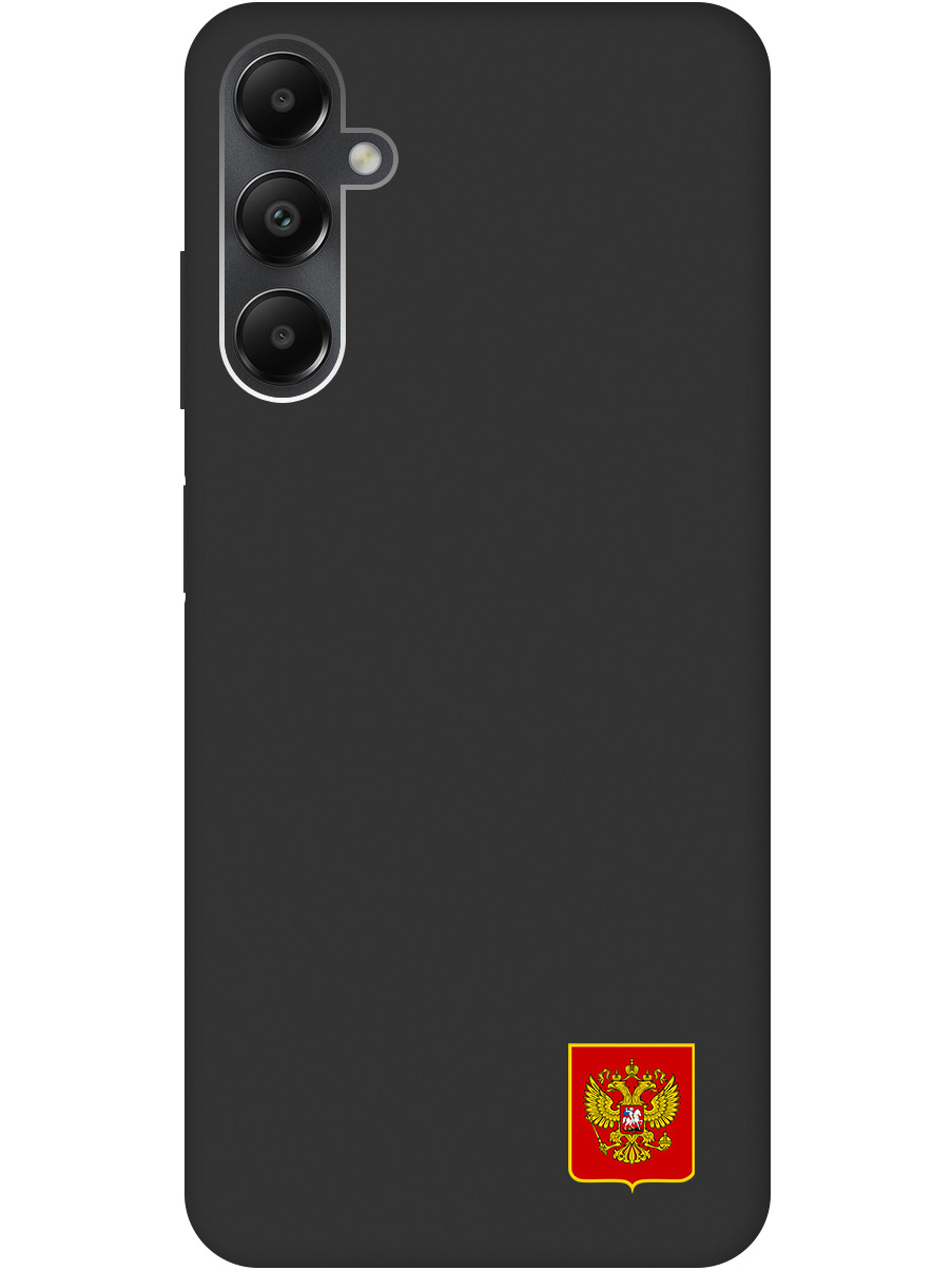 

Силиконовый чехол на Samsung Galaxy A05s с Гербом России, Soft Touch черный, 20001457