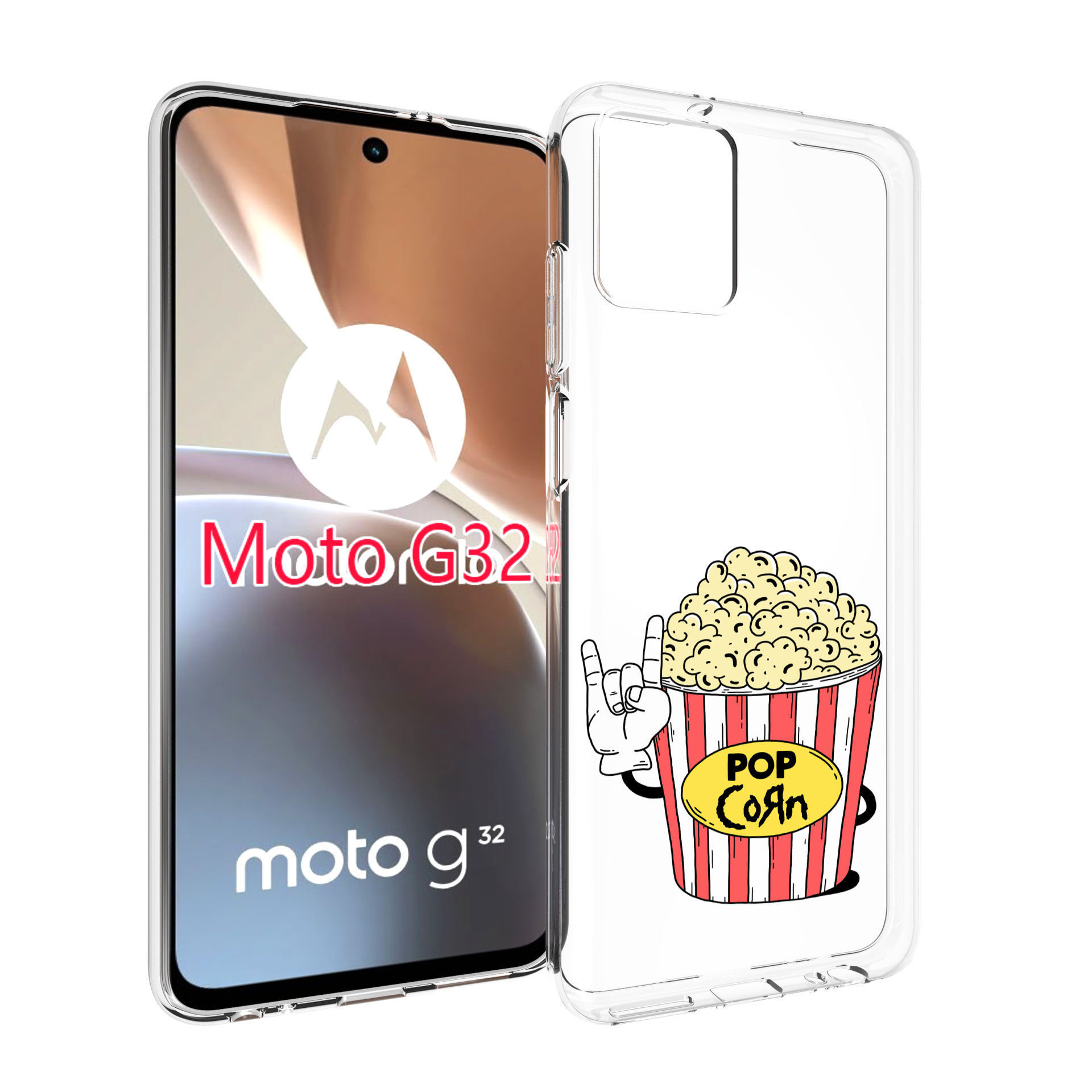 

Чехол MyPads крутой попкорн для Motorola Moto G32, Прозрачный, Tocco