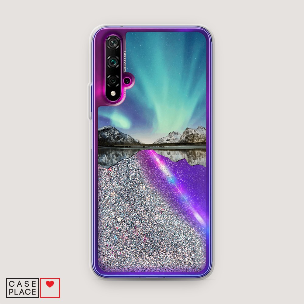 

Чехол Awog на Honor 20/Huawei Nova 5T "Горное озеро и сияние", Разноцветный, 610591-1