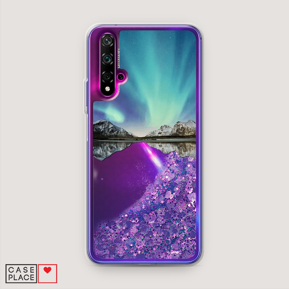 

Чехол Awog на Honor 20/Huawei Nova 5T "Горное озеро и сияние", Разноцветный, 610592-1