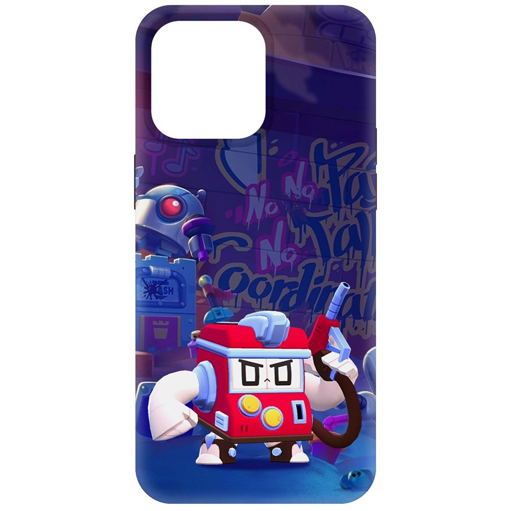 

Чехол-накладка Krutoff Soft Case Brawl Stars - V8-БИТ для iPhone 15 Pro Max черный