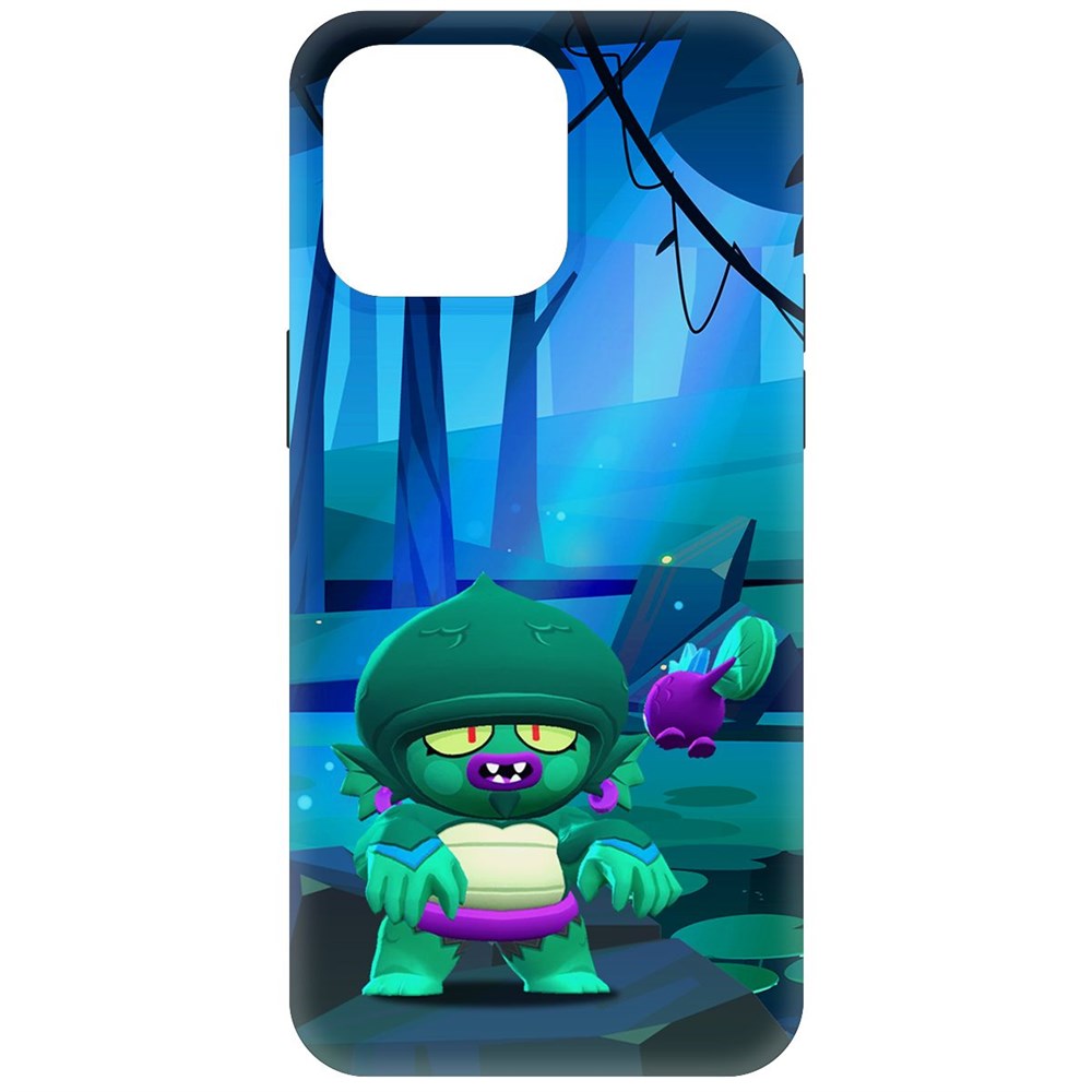 

Чехол-накладка Krutoff Soft Case Brawl Stars - Болотный Джин для iPhone 15 Pro Max черный