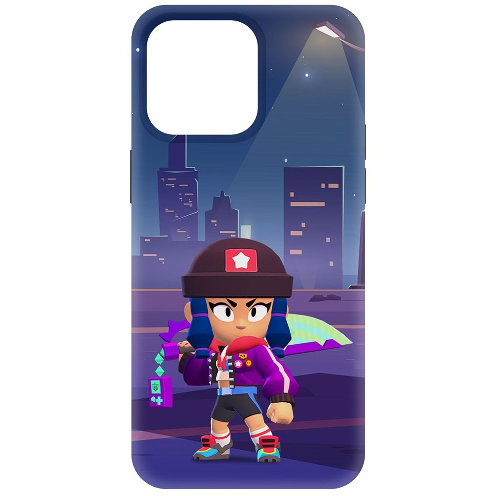 

Чехол-накладка Krutoff Soft Case Brawl Stars - Героиня Биби для iPhone 15 Pro Max черный