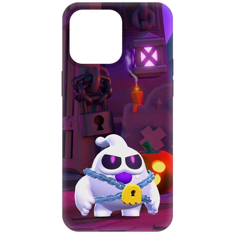 

Чехол-накладка Krutoff Soft Case Brawl Stars - Призрак Скуик для iPhone 15 Pro Max черный