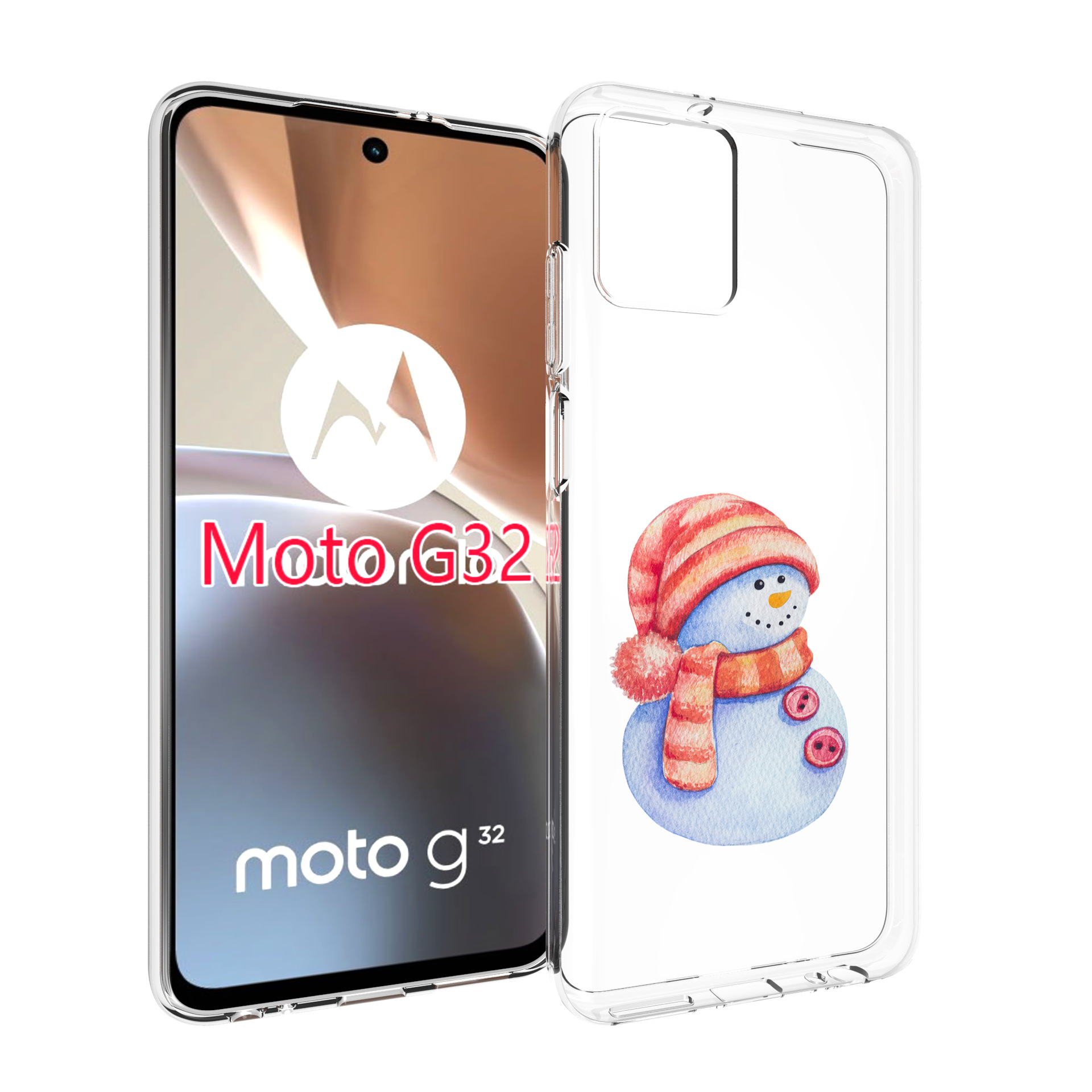 

Чехол MyPads Веселый снеговик для Motorola Moto G32, Прозрачный, Tocco