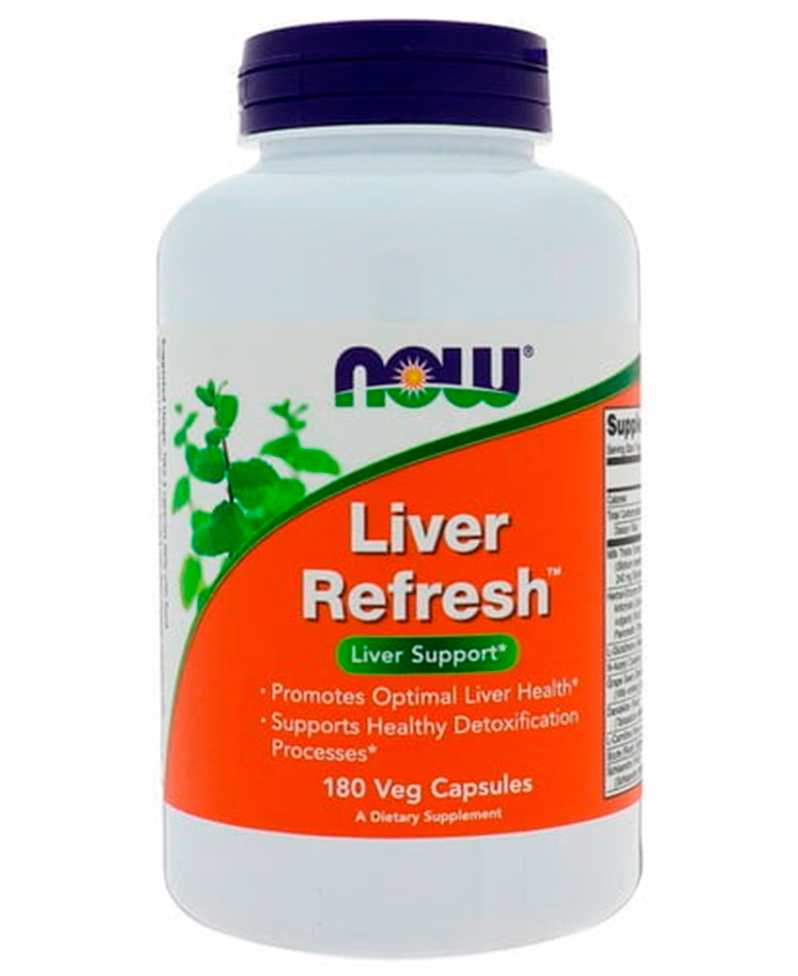 Купить NOW Liver Refresh (180 капсул) - комплексный препарат для восстановления печени