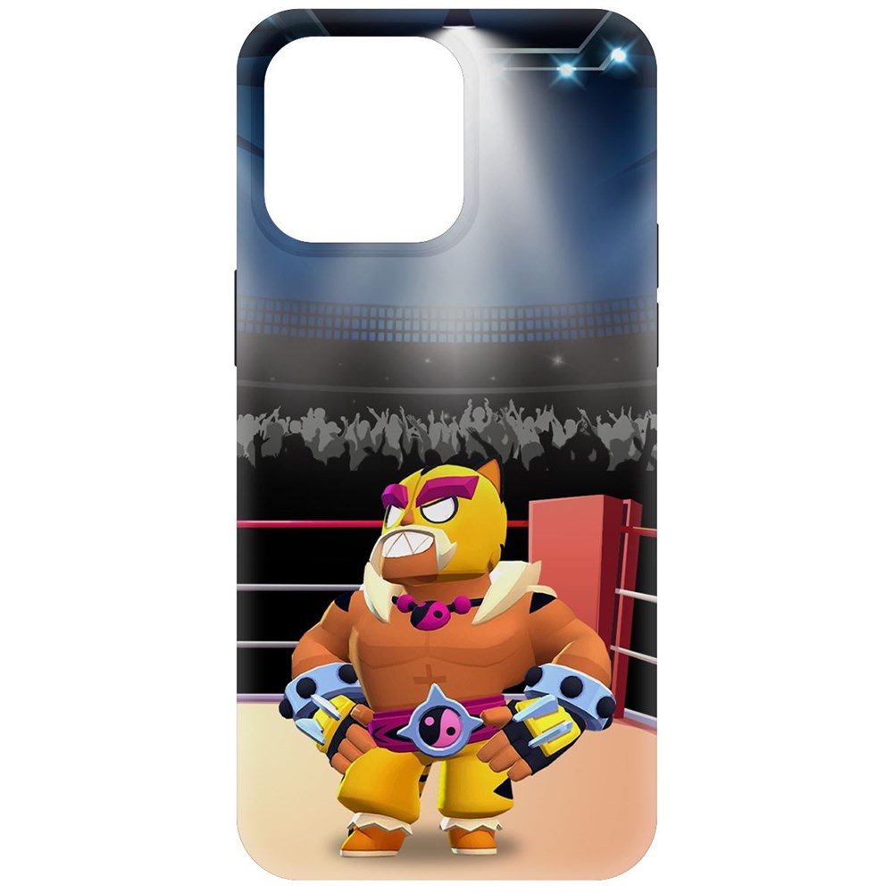 

Чехол-накладка Krutoff Soft Case Brawl Stars - Эль Тигро для iPhone 15 Pro Max черный