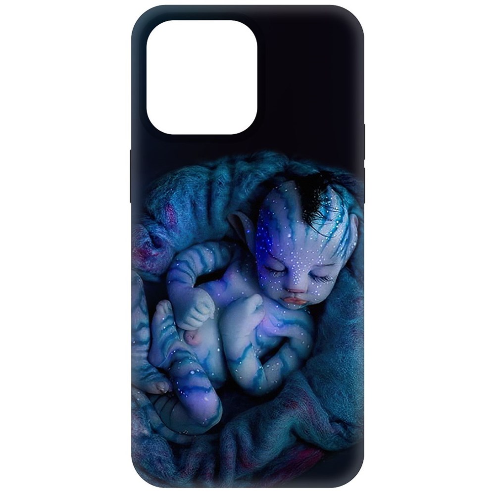 

Чехол-накладка Krutoff Soft Case Аватар - Малышка для iPhone 15 Pro Max черный