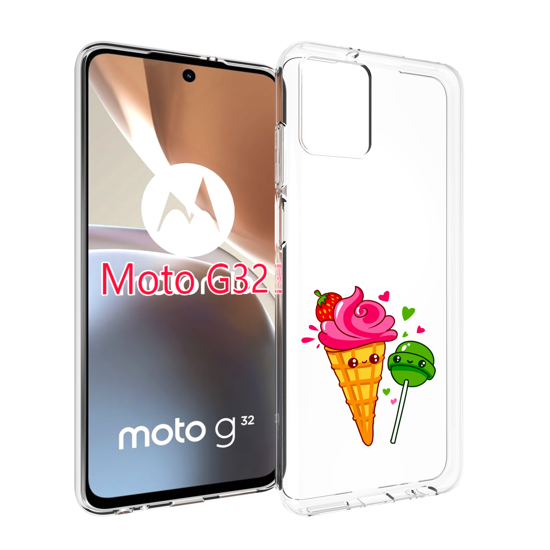 

Чехол MyPads Вкусняшки для Motorola Moto G32, Прозрачный, Tocco