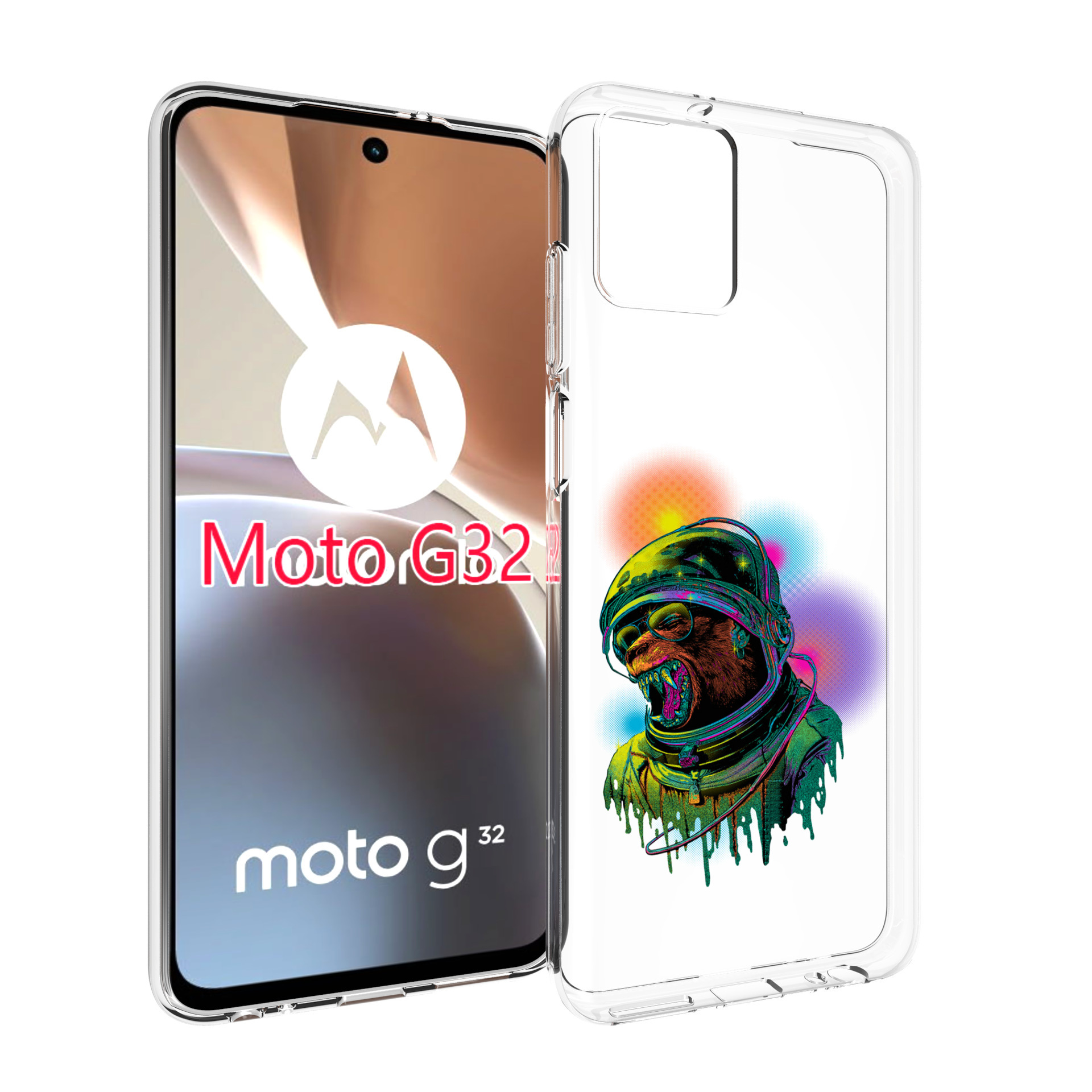 

Чехол MyPads медведь космонавт для Motorola Moto G32, Прозрачный, Tocco