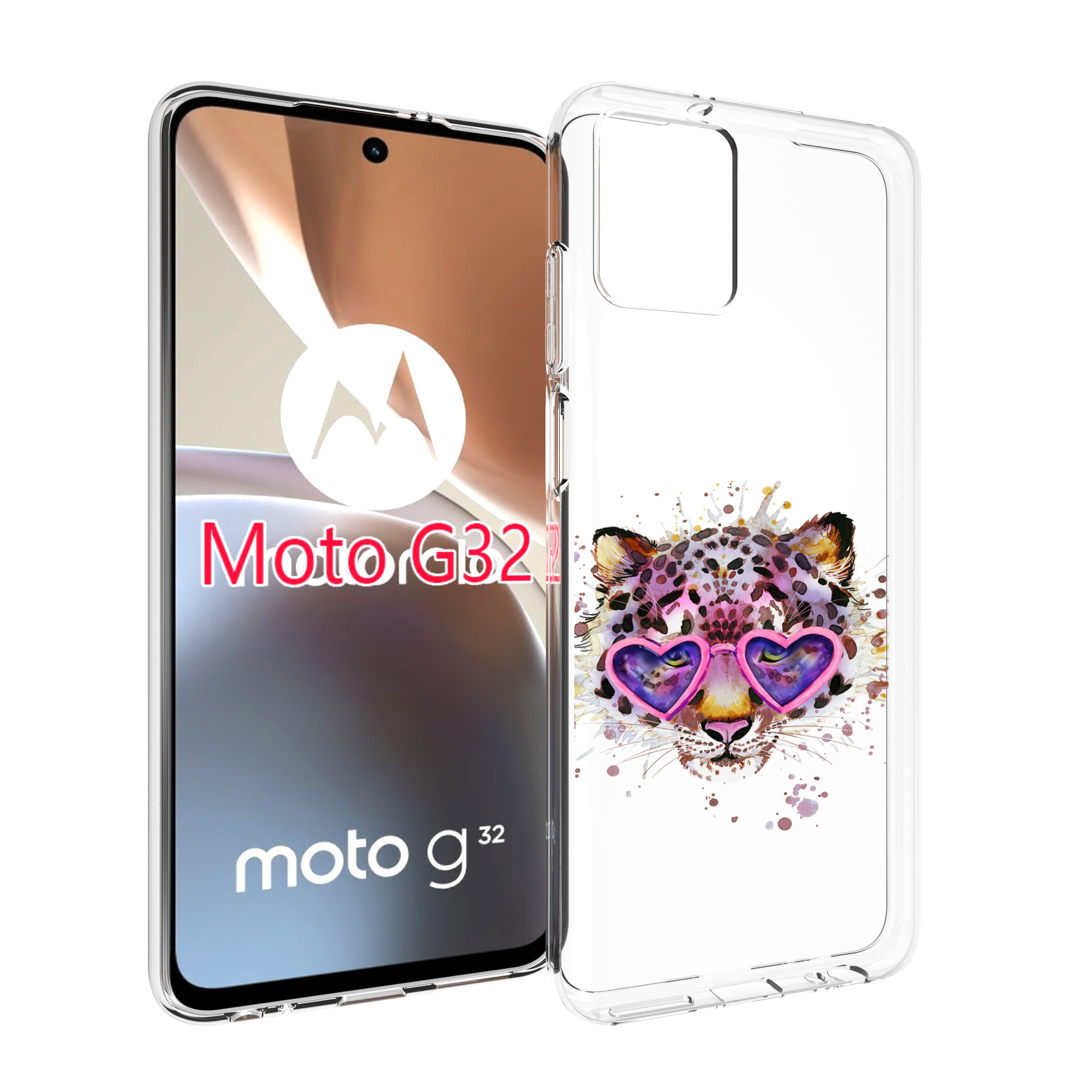 

Чехол MyPads модный леопард для Motorola Moto G32, Прозрачный, Tocco