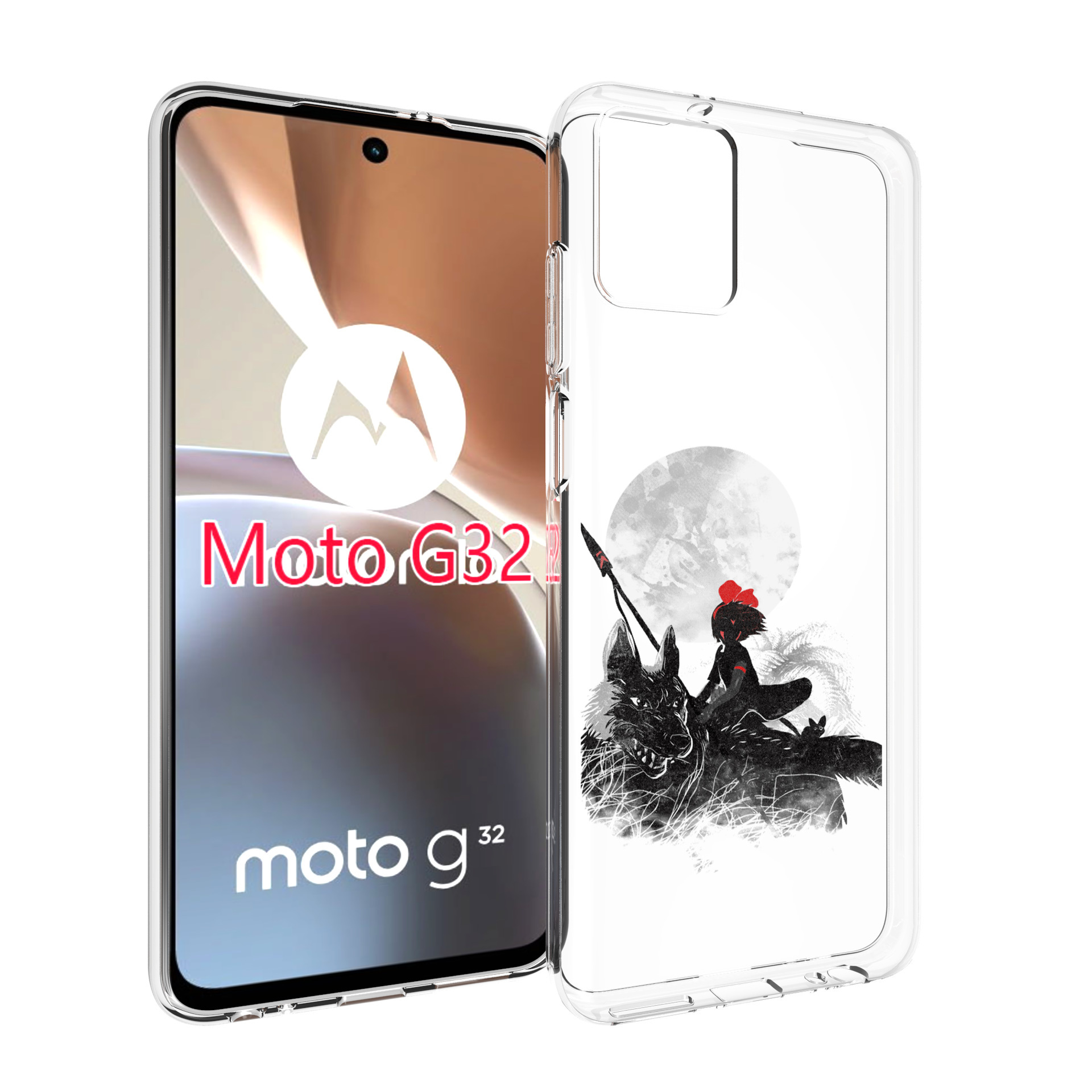 

Чехол MyPads мононоке для Motorola Moto G32, Прозрачный, Tocco