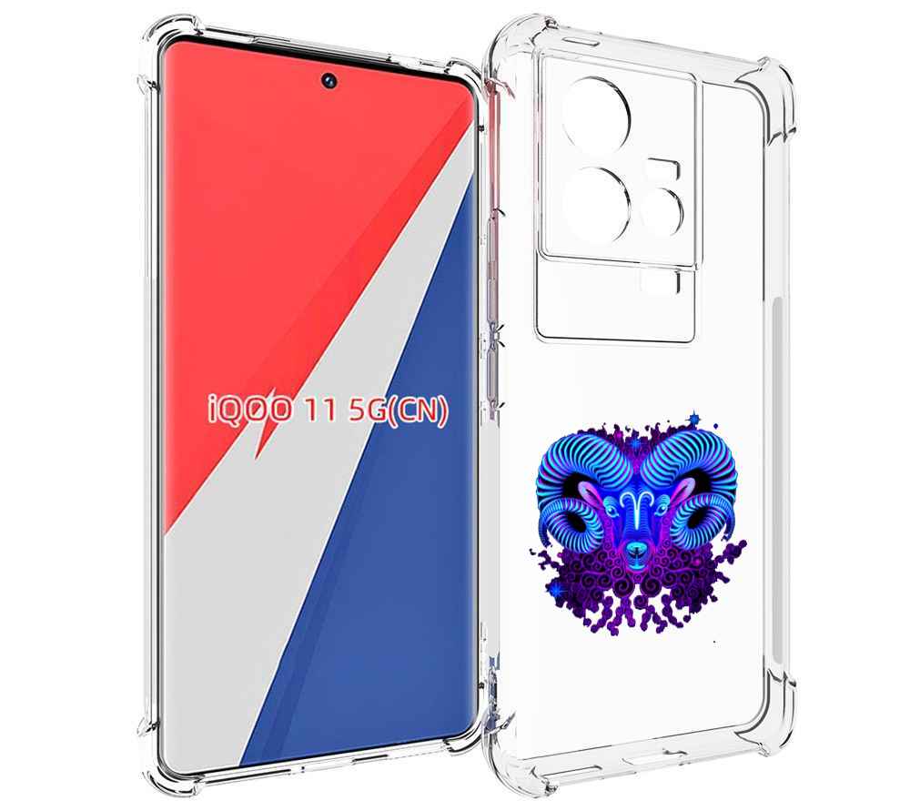 

Чехол MyPads знак зодиака овен 2 для Vivo iQOO 11, Прозрачный, Tocco
