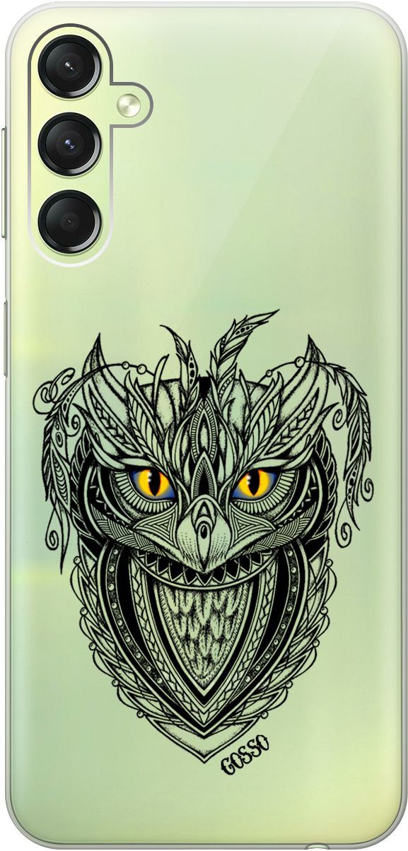 

Силиконовый чехол на Samsung Galaxy A24 с 3D принтом "Grand Owl" прозрачный, Прозрачный;желтый, 159520