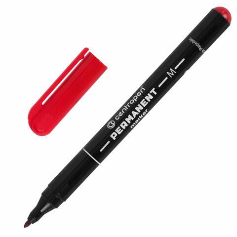 

Маркер перманентный CENTROPEN 2846, КРАСНЫЙ, тонкий наконечник, 1 мм, 6 2846 9404, (5шт.)