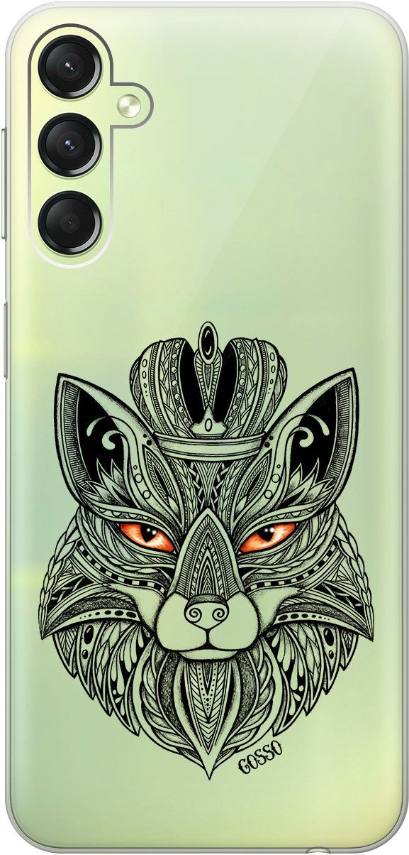 

Силиконовый чехол на Samsung Galaxy A24 с 3D принтом "Fox Queen" прозрачный, Прозрачный;серый, 159520